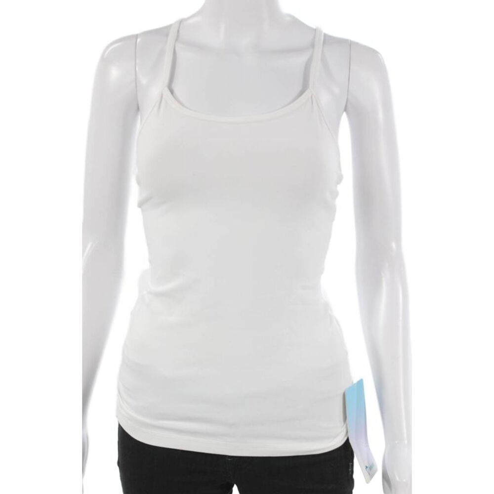 Ivivva Womens Scoop Neck Sleeveless Active Tank Top Solid White Size 12